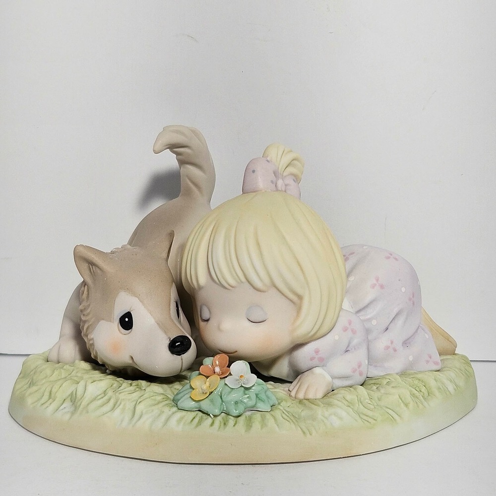 Precious Moments Together Fur-ever Figurine 108600 Girl Husky Limited Edition